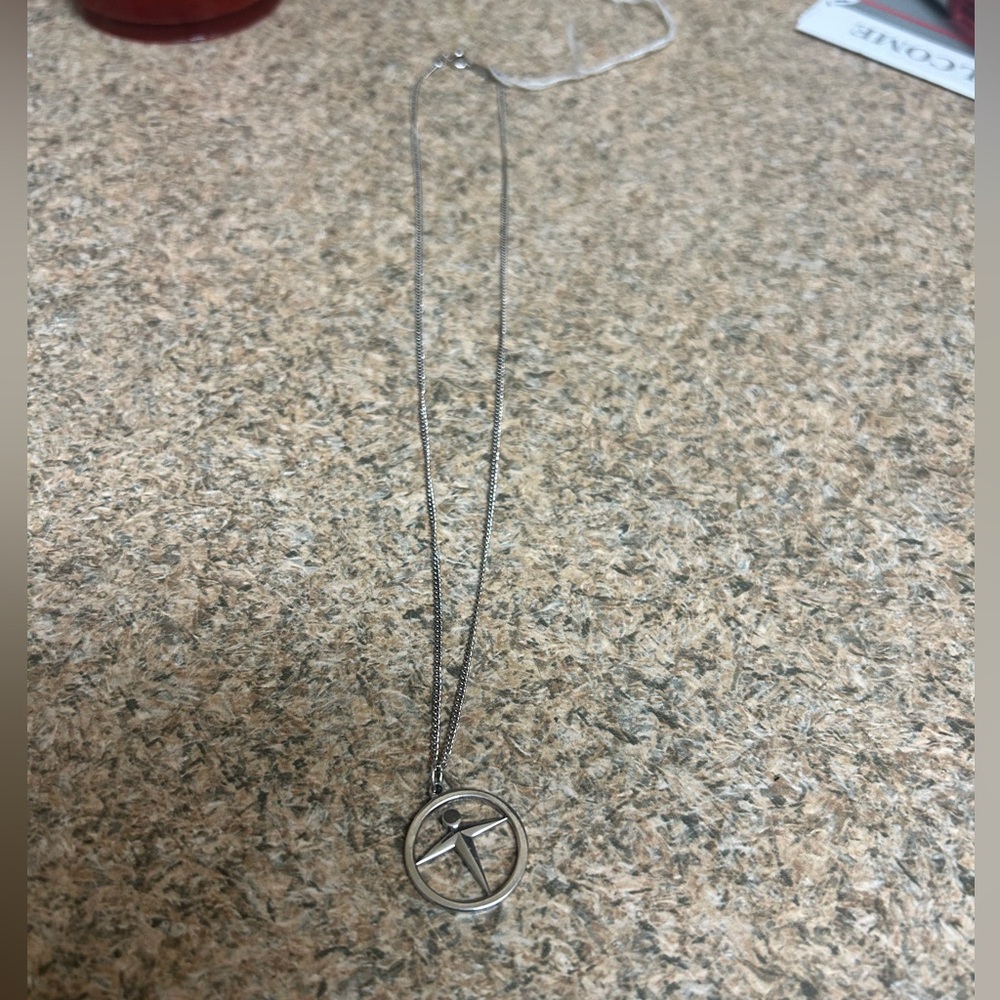Vintage Signed Tiffany & Co. Manpower Sterling Silver Pendant Necklace - Picture 3 of 16